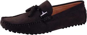 Santimon Mens-Moccasins Penny-Loafers Slip-On Casual Dress-Shoe Suede Tassels Boat Driving-Shoes
