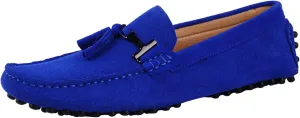 Santimon Mens-Moccasins Penny-Loafers Slip-On Casual Dress-Shoe Suede Tassels Boat Driving-Shoes