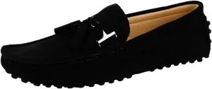 Santimon Mens-Moccasins Penny-Loafers Slip-On Casual Dress-Shoe Suede Tassels Boat Driving-Shoes