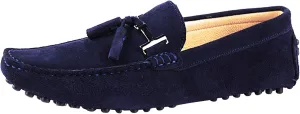 Santimon Mens-Moccasins Penny-Loafers Slip-On Casual Dress-Shoe Suede Tassels Boat Driving-Shoes