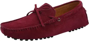 Santimon Mens Penny Loafers Classic Suede Leather Moccasins Casual Slip On Driving Prom Shoes