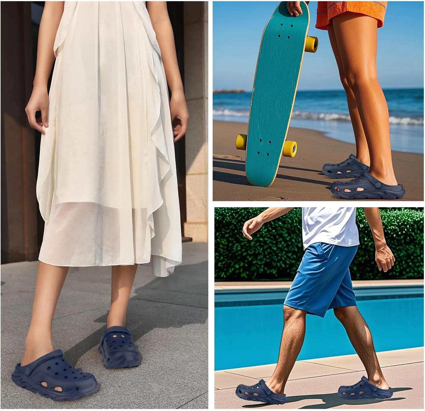 Scecocrs Womens Mens Arch Support Clogs Garden Shoes Adult Slip On Outdoor Spoort Sandals Summer Water Beach Shoes Casual Slippers Lightweight Breathable Non Slip