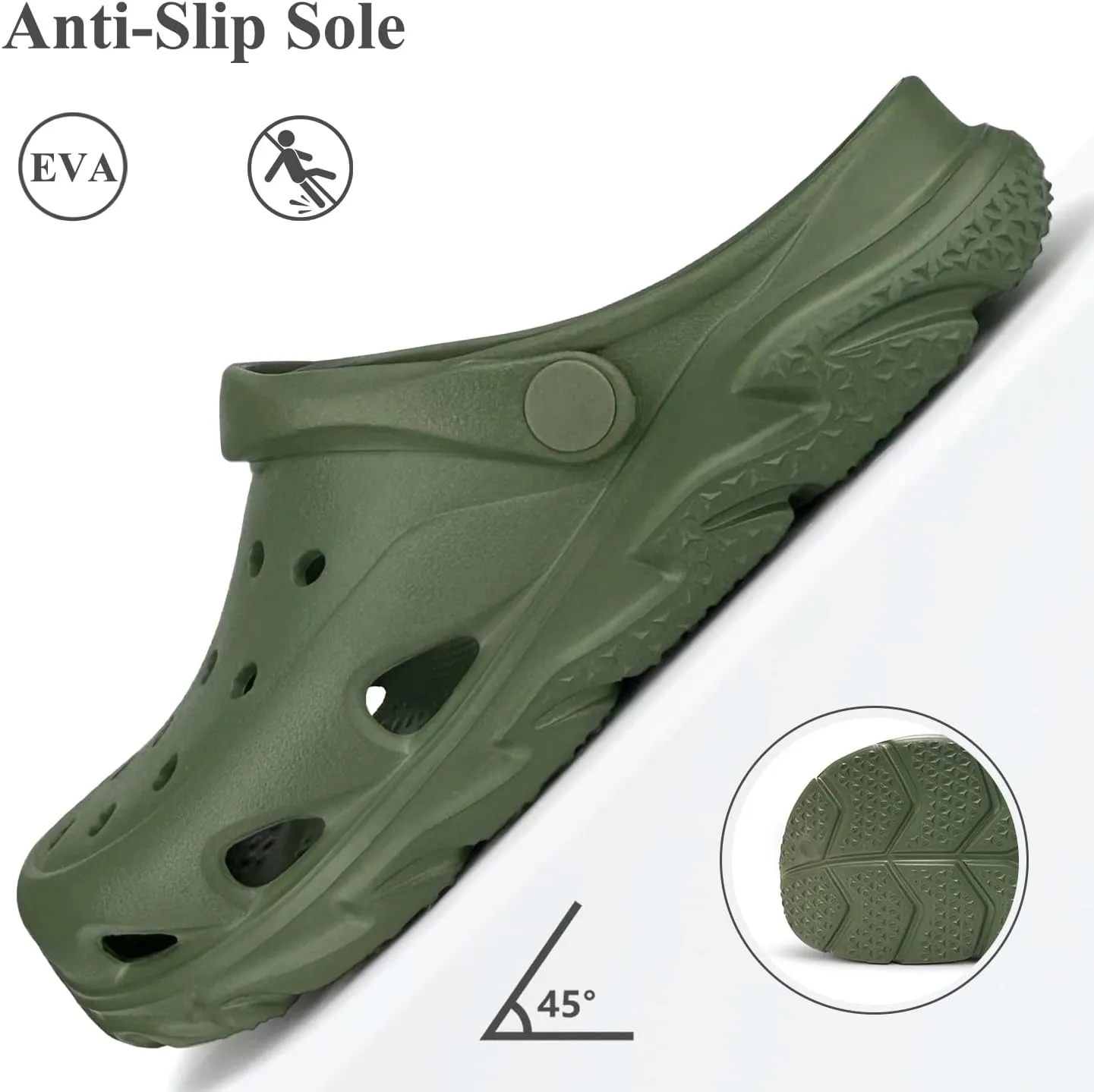 Scecocrs Womens Mens Arch Support Clogs Garden Shoes Adult Slip On Outdoor Spoort Sandals Summer Water Beach Shoes Casual Slippers Lightweight Breathable Non Slip