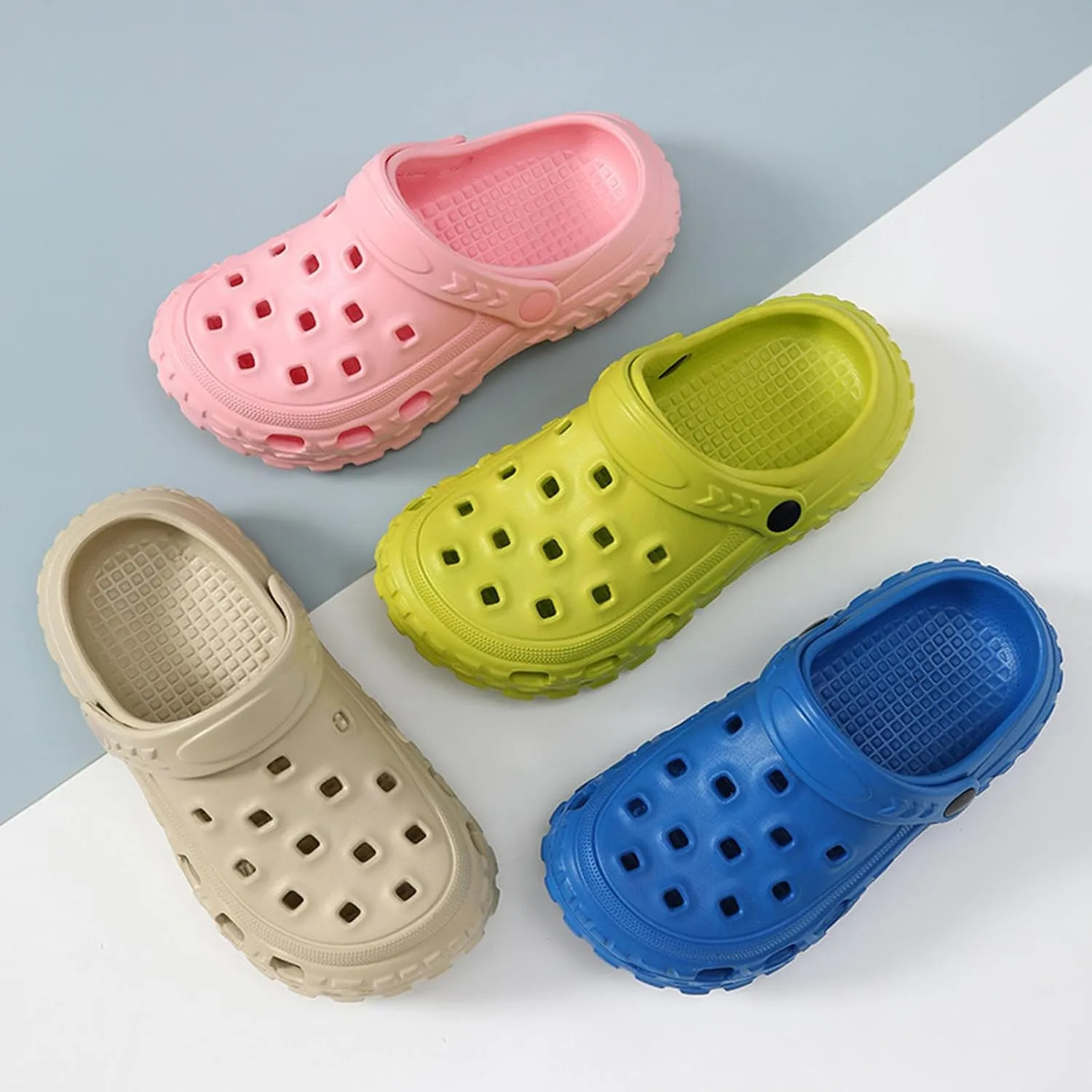 SECHRITE Men's and Women's Garden Shoes Slip-on Clogs Water Beach Pool Sandals with Adjustable Heel Strap Casual Indoor Outdoor Slippers