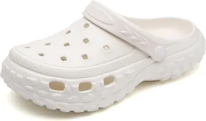 SECHRITE Men's and Women's Garden Shoes Slip-on Clogs Water Beach Pool Sandals with Adjustable Heel Strap Casual Indoor Outdoor Slippers