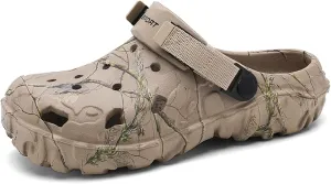 SECHRITE Men's Clogs Athletic Sports Outdoor Sandals Water Beach Shoes Slippers Sandals Lightweight Comfortable Breathable with Adjustable Back Strap - River Edge