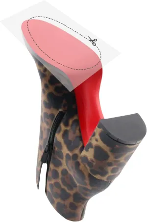 Shoe Sole Protector for Louboutin and Luxury High Heels, Flats, Mules, Boots, Preserves Red Bottoms, Self Adhesive Non Slip 5x8.5 Inch Premium Clear, Large, 6 Pack