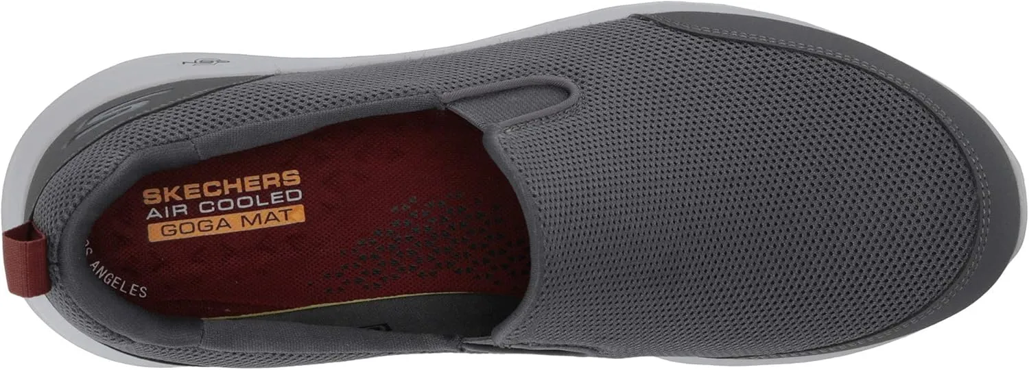 Skechers Men's Go Max Clinched-Athletic Mesh Double Gore Slip on Walking Shoe