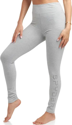 Spyder Women's Cotton Legging - Soft High Waisted 4-Way Stretch Wide Waistband Ankle Jersey Legging (Sizes: S-3X)