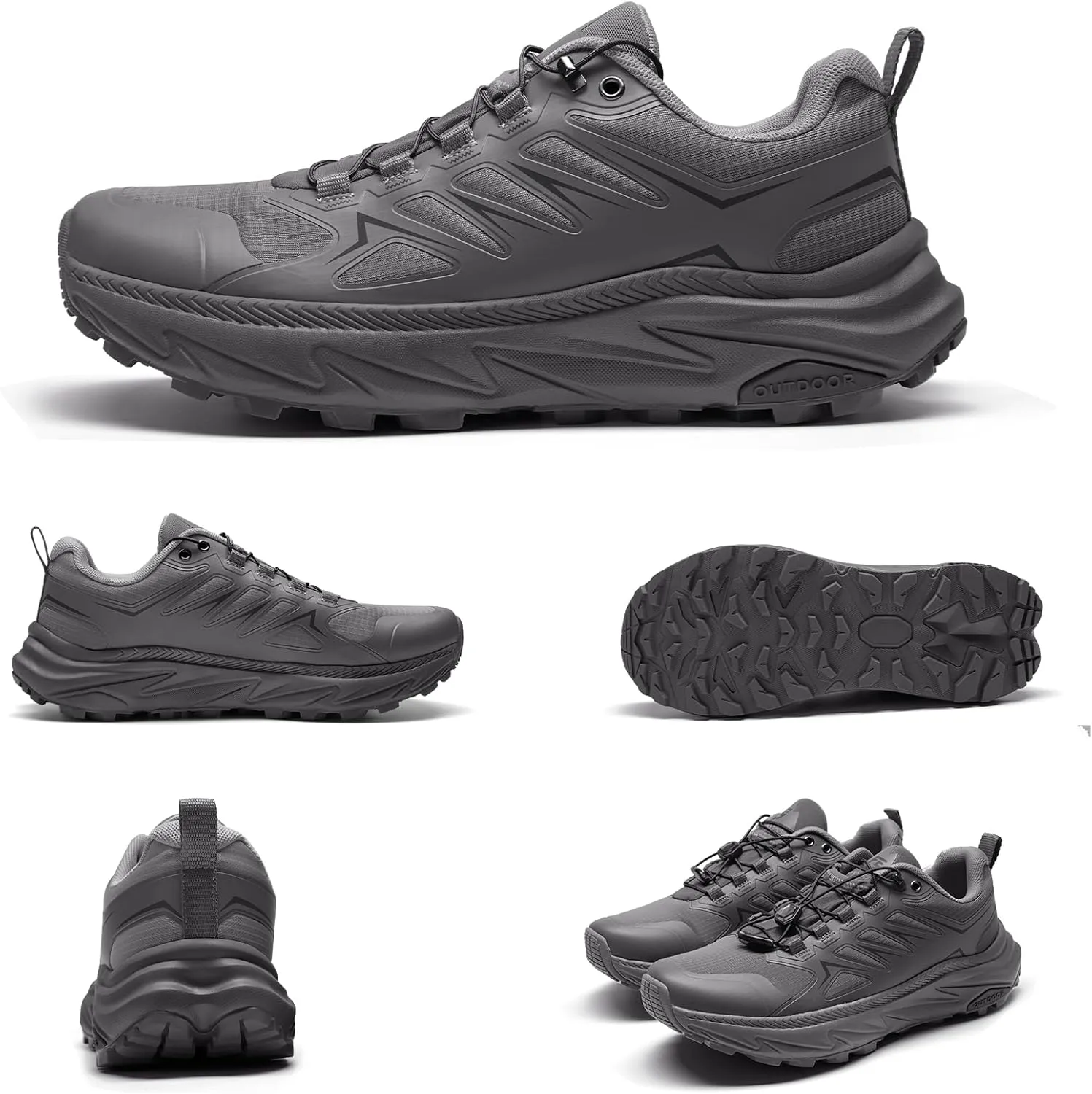 SRA Men's Trail Running Shoes Lightweight Breathable Hiking Running Shoe with Cushioned Soles Training Outdoor Athletic Snearkers Comfortable Walking Shoes for Men