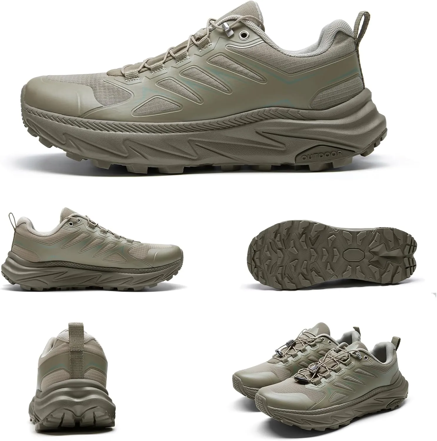 SRA Men's Trail Running Shoes Lightweight Breathable Hiking Running Shoe with Cushioned Soles Training Outdoor Athletic Snearkers Comfortable Walking Shoes for Men