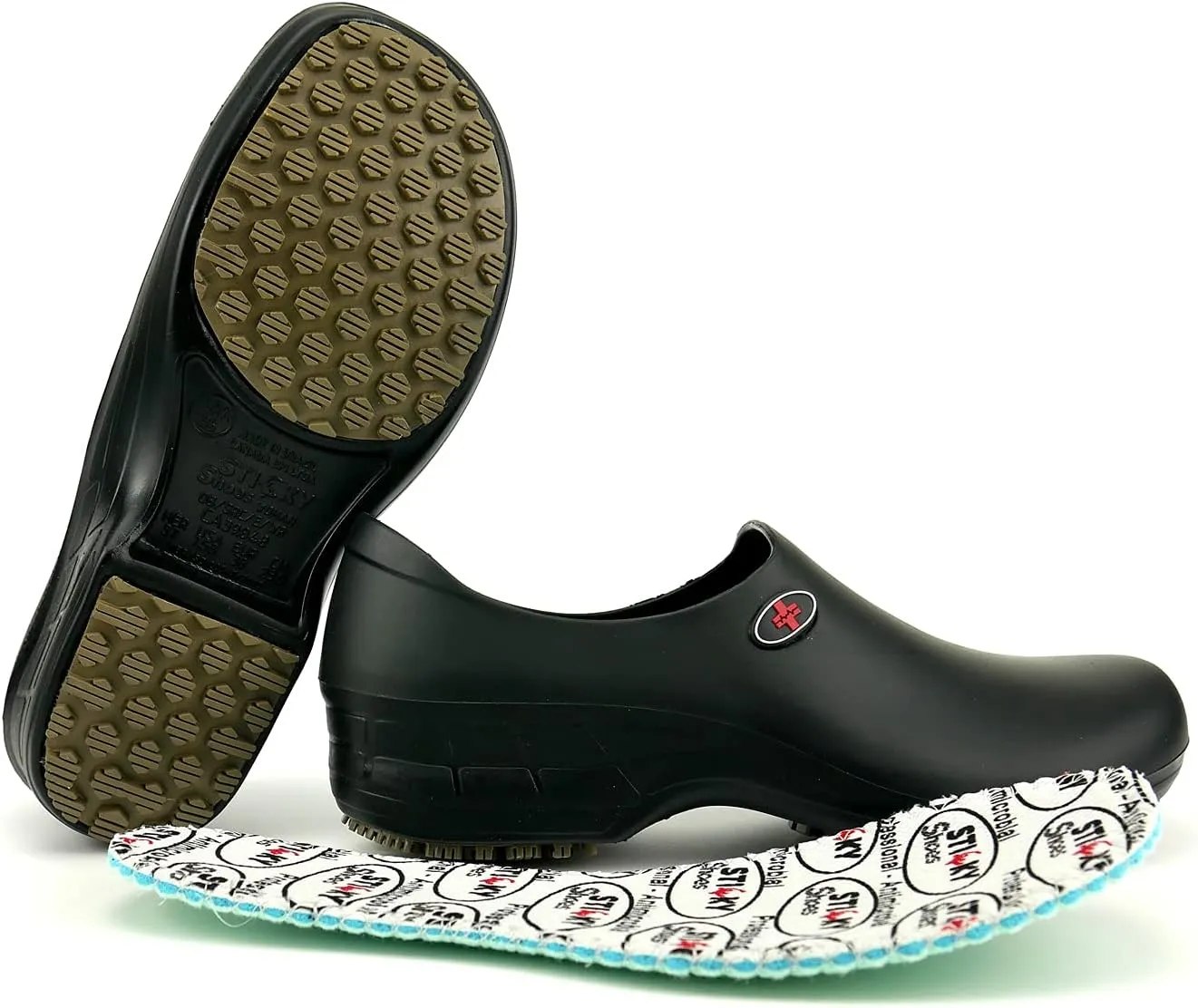 Sticky Nursing Shoes Women - Chefs - Kitchen - Nurses - Clogs for Work - Waterproof Non Slip