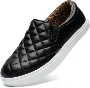 STQ Loafers for Women Memory Foam Slip On Sneakers EleeS Quilted 1.0 Comfort Fall Shoes