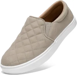 STQ Loafers for Women Memory Foam Slip On Sneakers EleeS Quilted 1.0 Comfort Fall Shoes