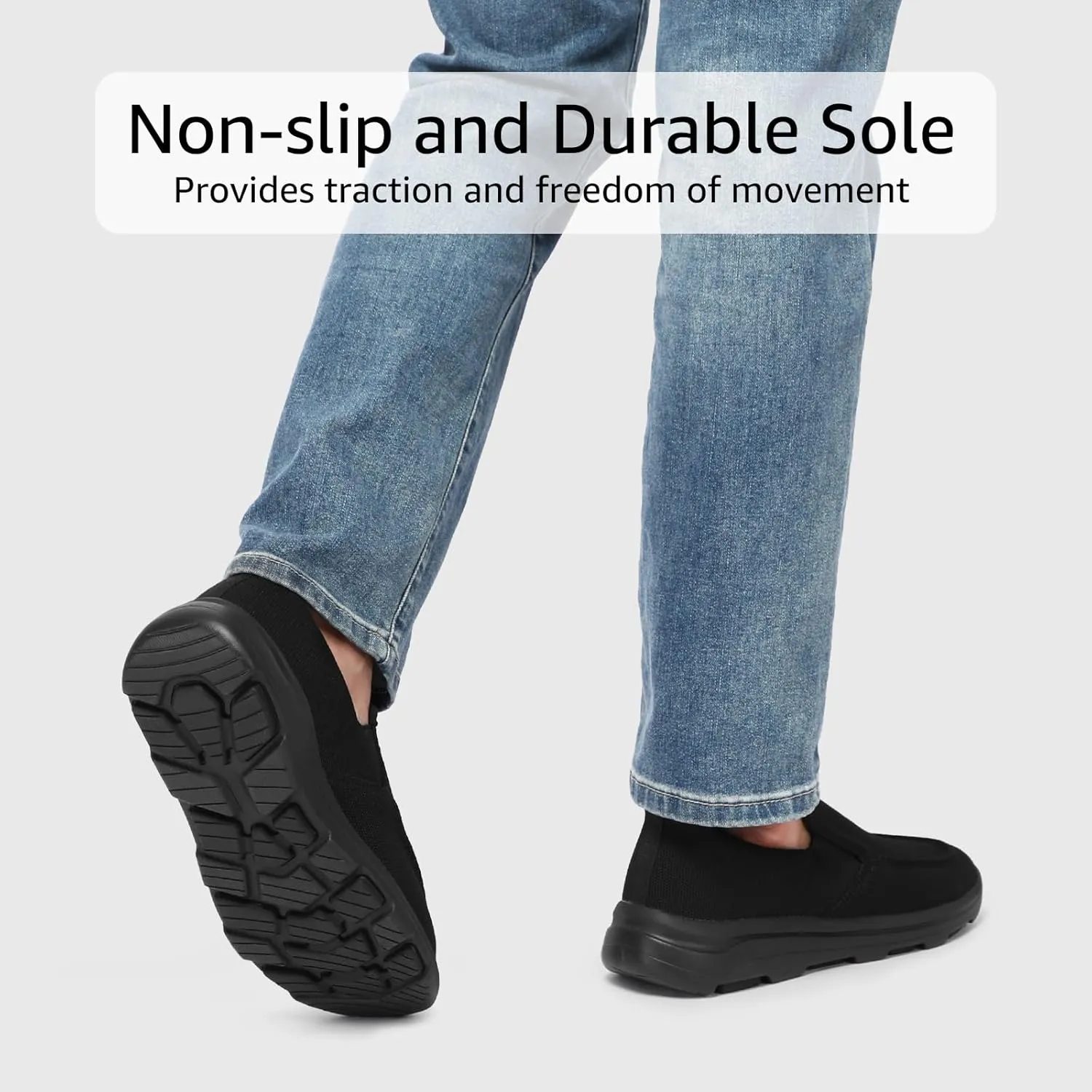 STQ Orthopedic Shoes for Men Casual Slip on Sneakers for Plantar Fasciitis Relief