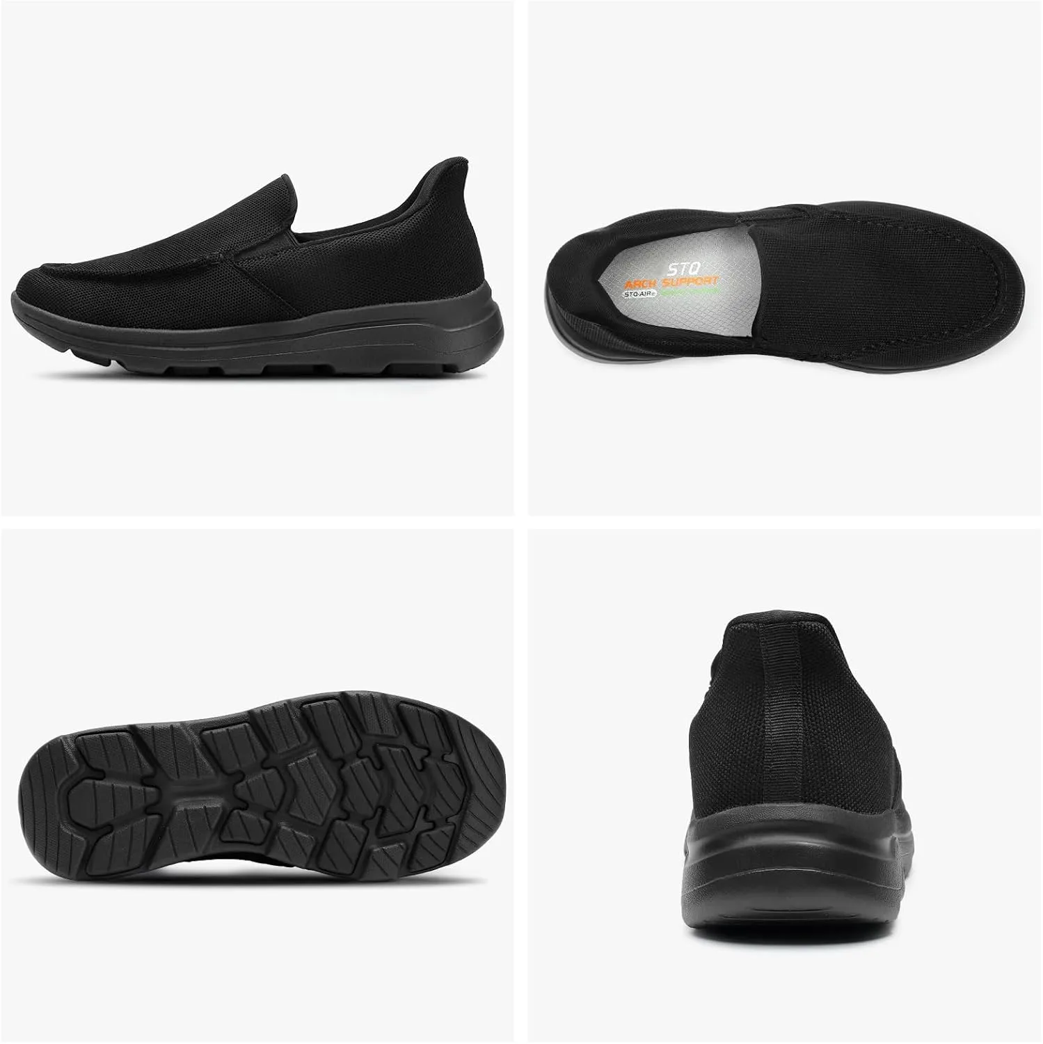 STQ Orthopedic Shoes for Men Casual Slip on Sneakers for Plantar Fasciitis Relief