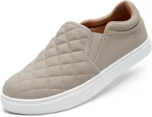 STQ Slip On Shoes for Women Fashion Sneakers Elees Quilted 2.0 Comfort Casual Fall Loafers
