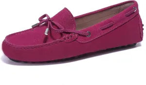 Stratuxx Kaze Women's Penny Loafers Driving Moccasins Comfort Boat Shoes Cow Suede Casual Slip-On Loafers