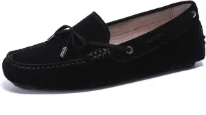 Stratuxx Kaze Women's Penny Loafers Driving Moccasins Comfort Boat Shoes Cow Suede Casual Slip-On Loafers