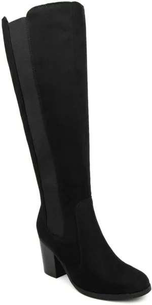 Sugar Women's Riding Boots Heeled Knee High Boot with Tall Shaft