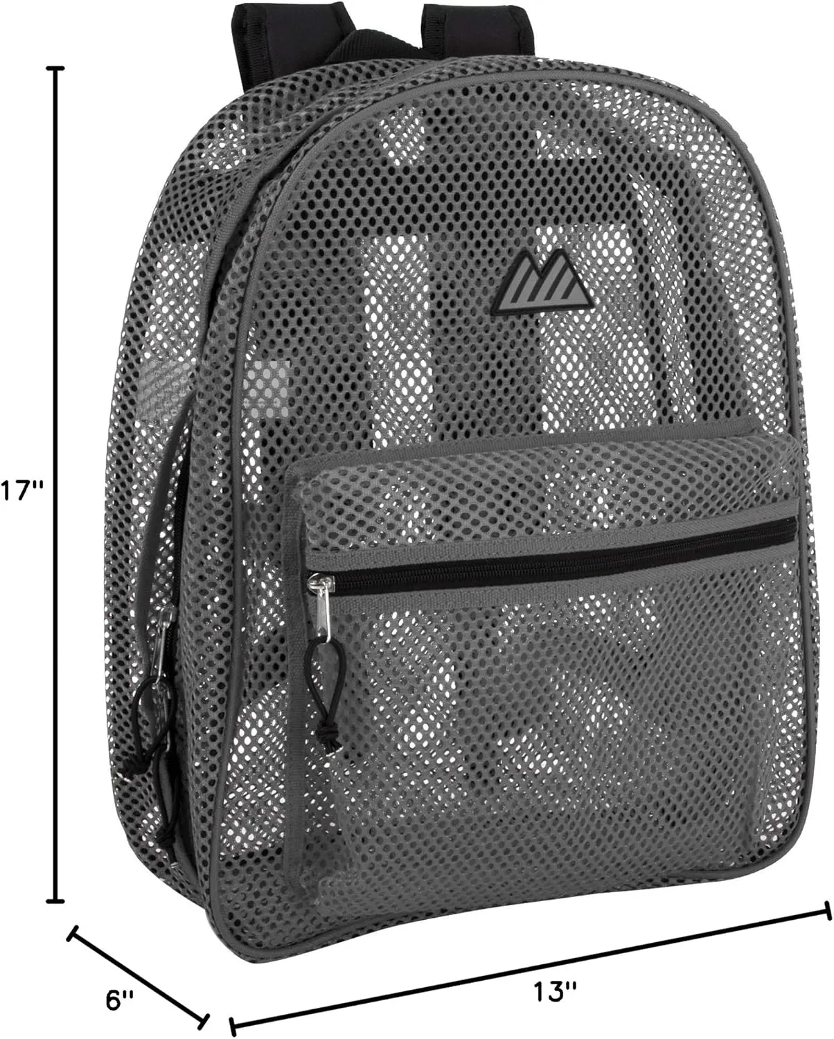 Summit Ridge Mesh Backpacks for Kids, Adults, School, Beach, and Travel, Colorful Transparent Mesh Backpacks with Padded Straps Large