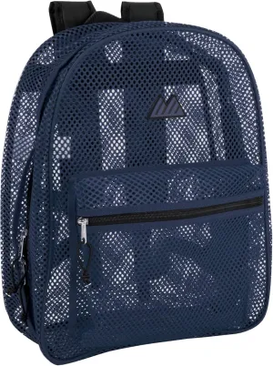Summit Ridge Mesh Backpacks for Kids, Adults, School, Beach, and Travel, Colorful Transparent Mesh Backpacks with Padded Straps Large