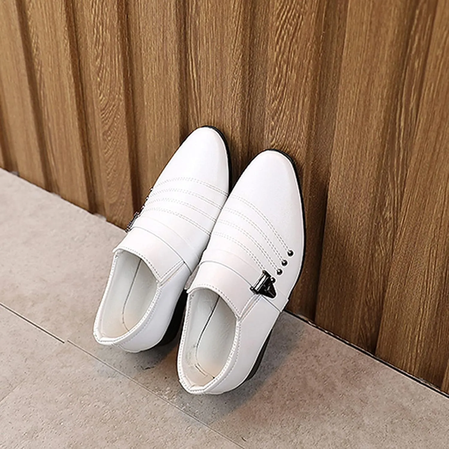 Toddler Kids Boy Black Dress Shoes Slip On Formal Gentlemen Shoe Wedding Dance Loafers Casual Perform Leather Shoes