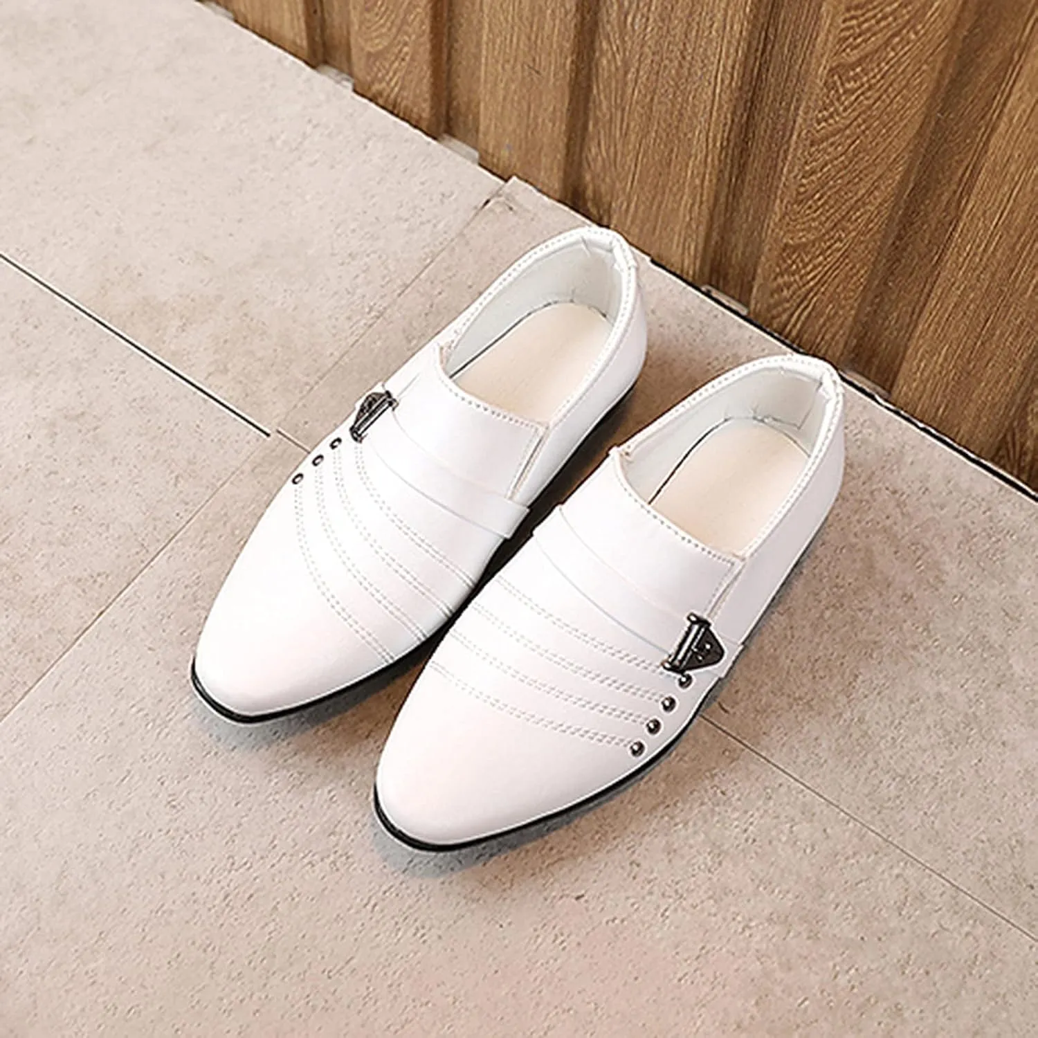 Toddler Kids Boy Black Dress Shoes Slip On Formal Gentlemen Shoe Wedding Dance Loafers Casual Perform Leather Shoes