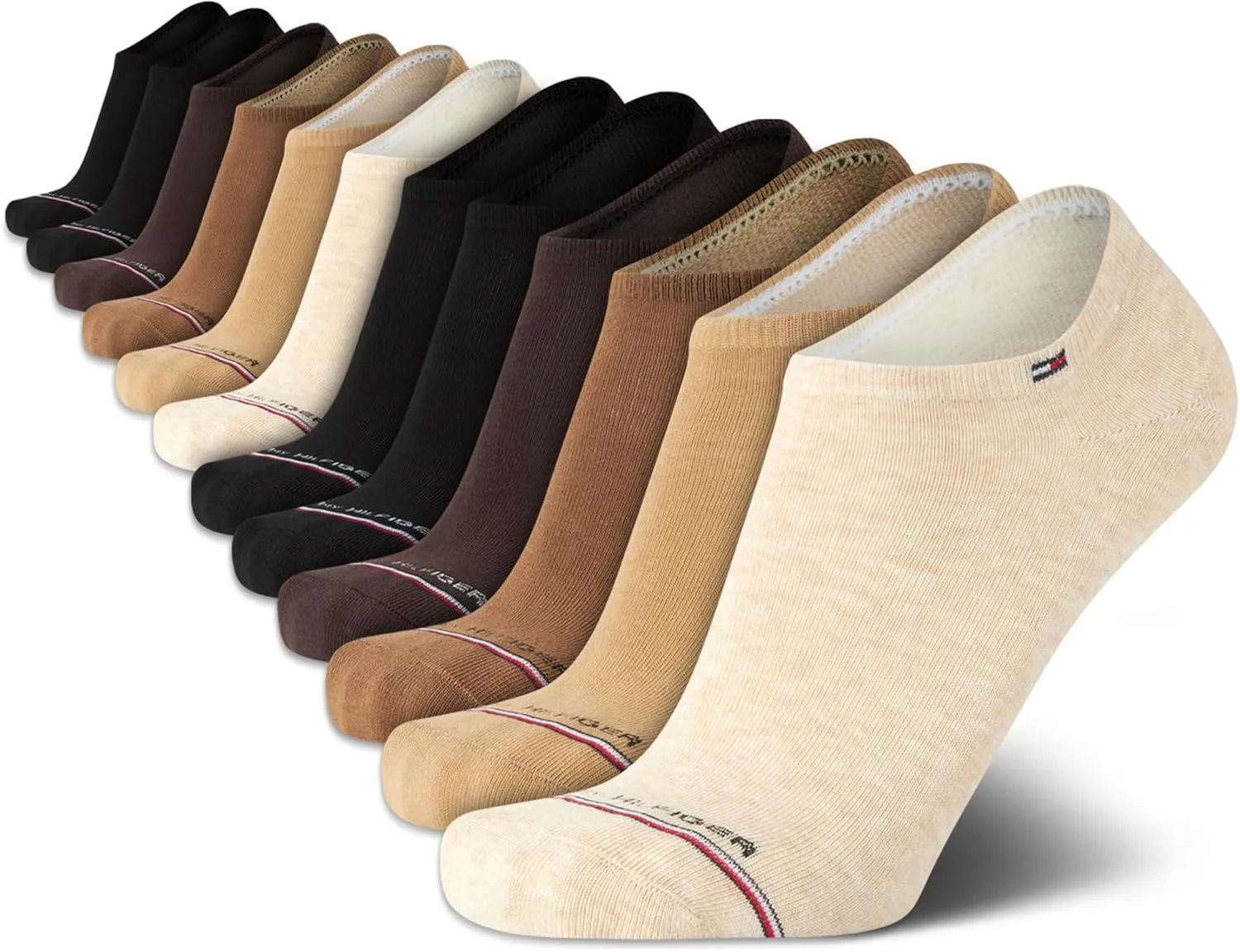 Tommy Hilfiger Men's Socks - 12 Pack Cushion Comfort Athletic Low Cut No Show Ankle Socks (Shoe Size 7-12)
