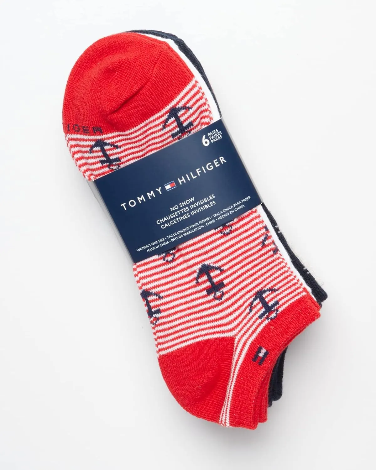 Tommy Hilfiger Womens No Show Socks - 6 Pack Soft Cotton Blend Low Cut Liner Socks for Sneakers, Loafers, Flats (Size: 4-10)