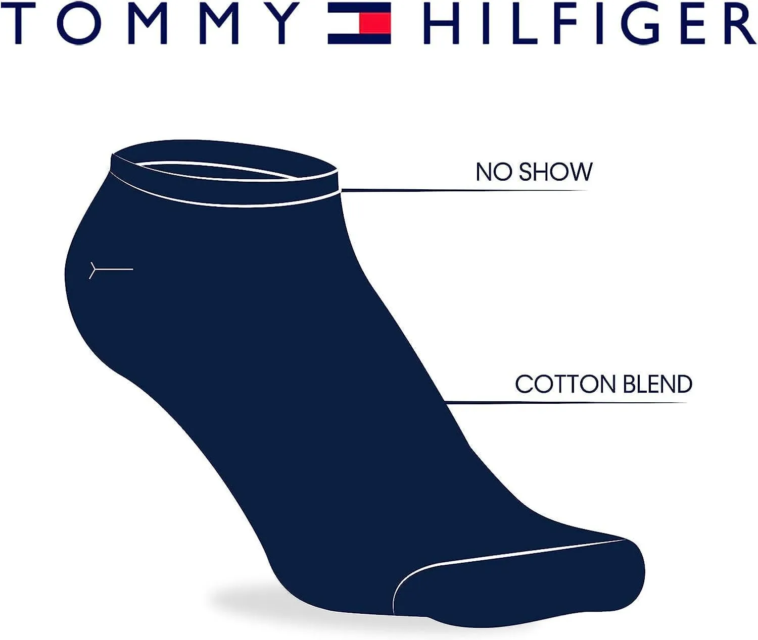 Tommy Hilfiger Womens No Show Socks - 6 Pack Soft Cotton Blend Low Cut Liner Socks for Sneakers, Loafers, Flats (Size: 4-10)