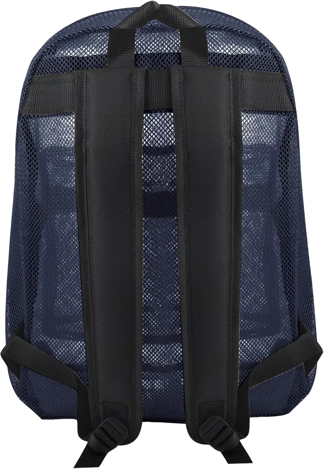 Transparent Mesh Backpacks for School Kids, Beach, Travel - Mesh See Through Backpack with Padded Straps (Blue) Large