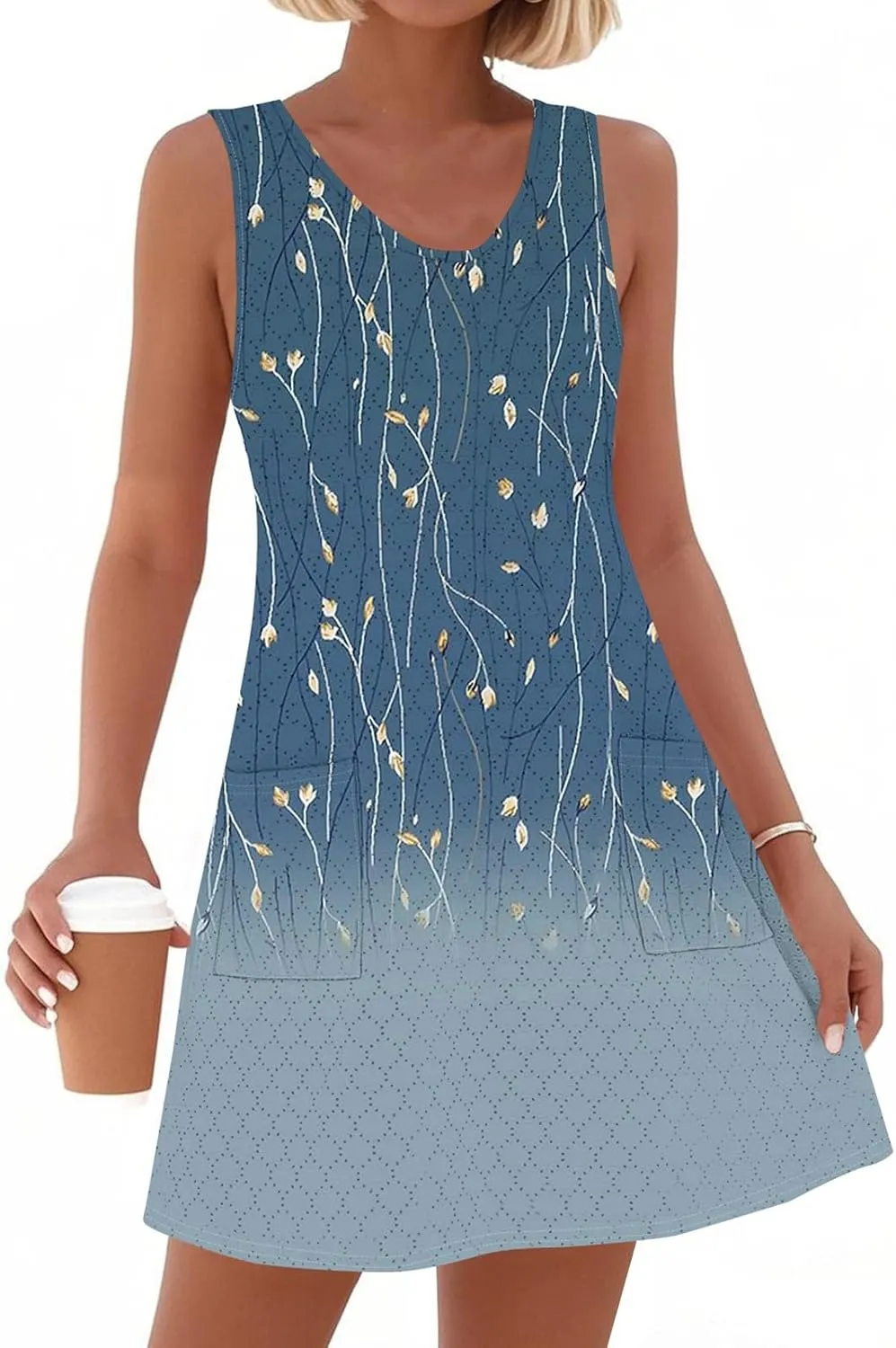 Trendy Summer Dresses for Women, Boho Travel Casual Loose Beach Sundresses for Women