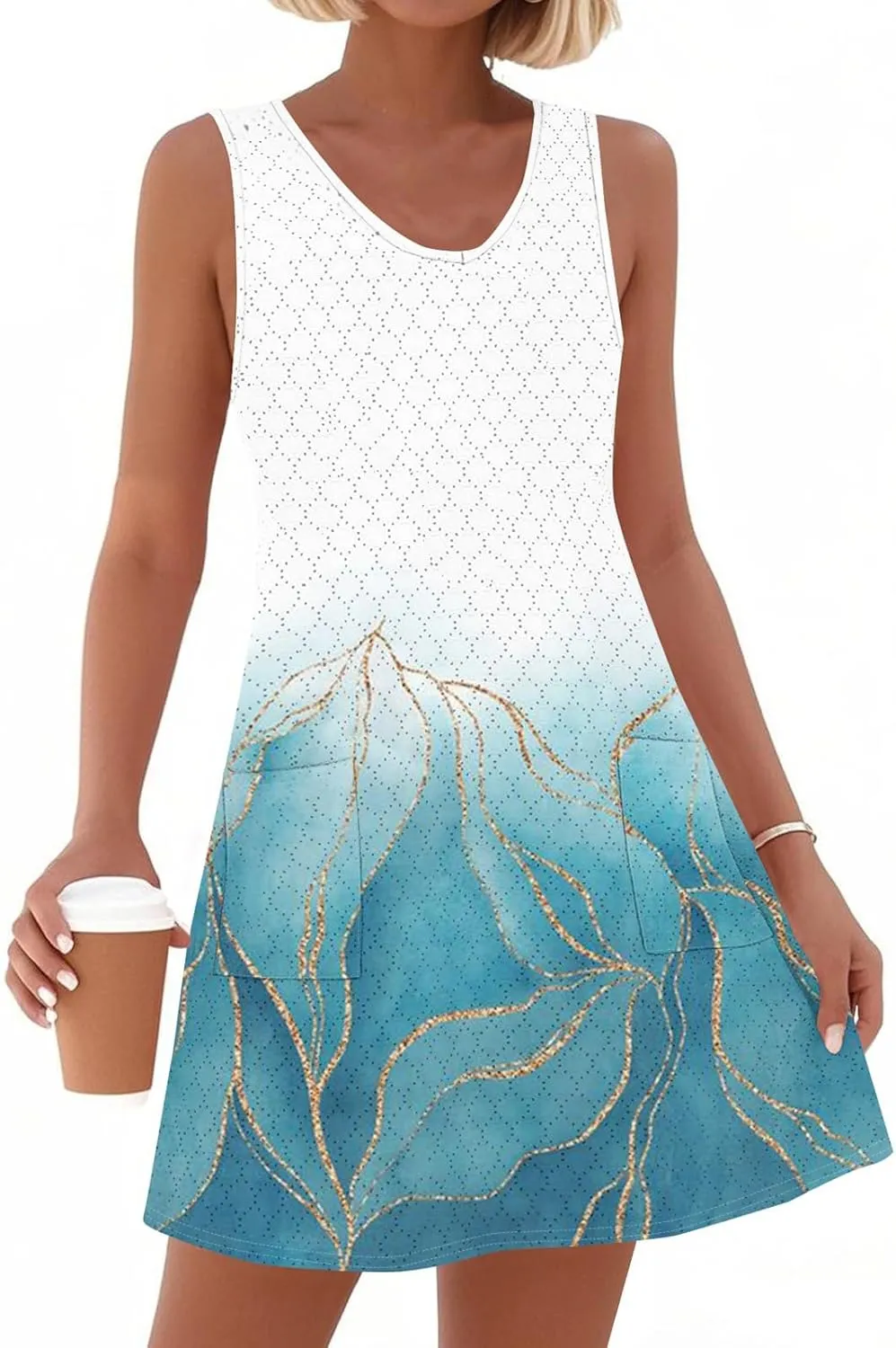Trendy Summer Dresses for Women, Boho Travel Casual Loose Beach Sundresses for Women