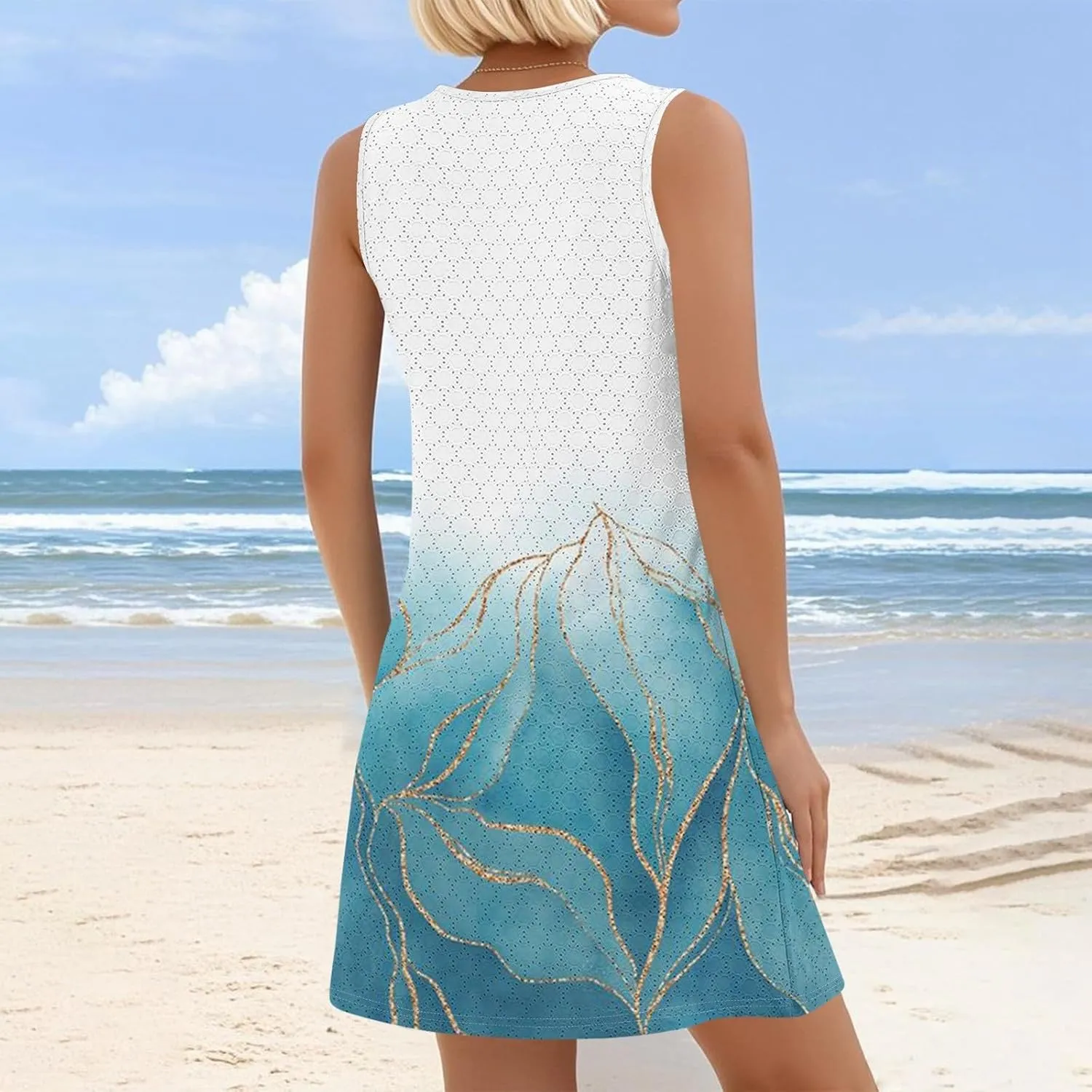 Trendy Summer Dresses for Women, Boho Travel Casual Loose Beach Sundresses for Women