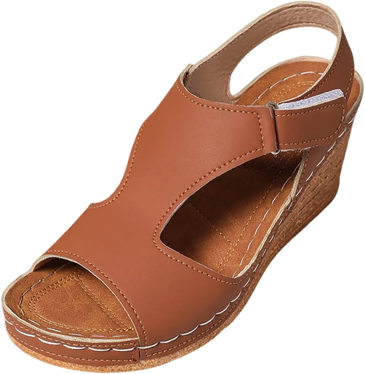 Trendy Women's Sandals For Daily Casual Wear Featuring Open Toe Design Hook And Loop Teal Sandals for Women Heels