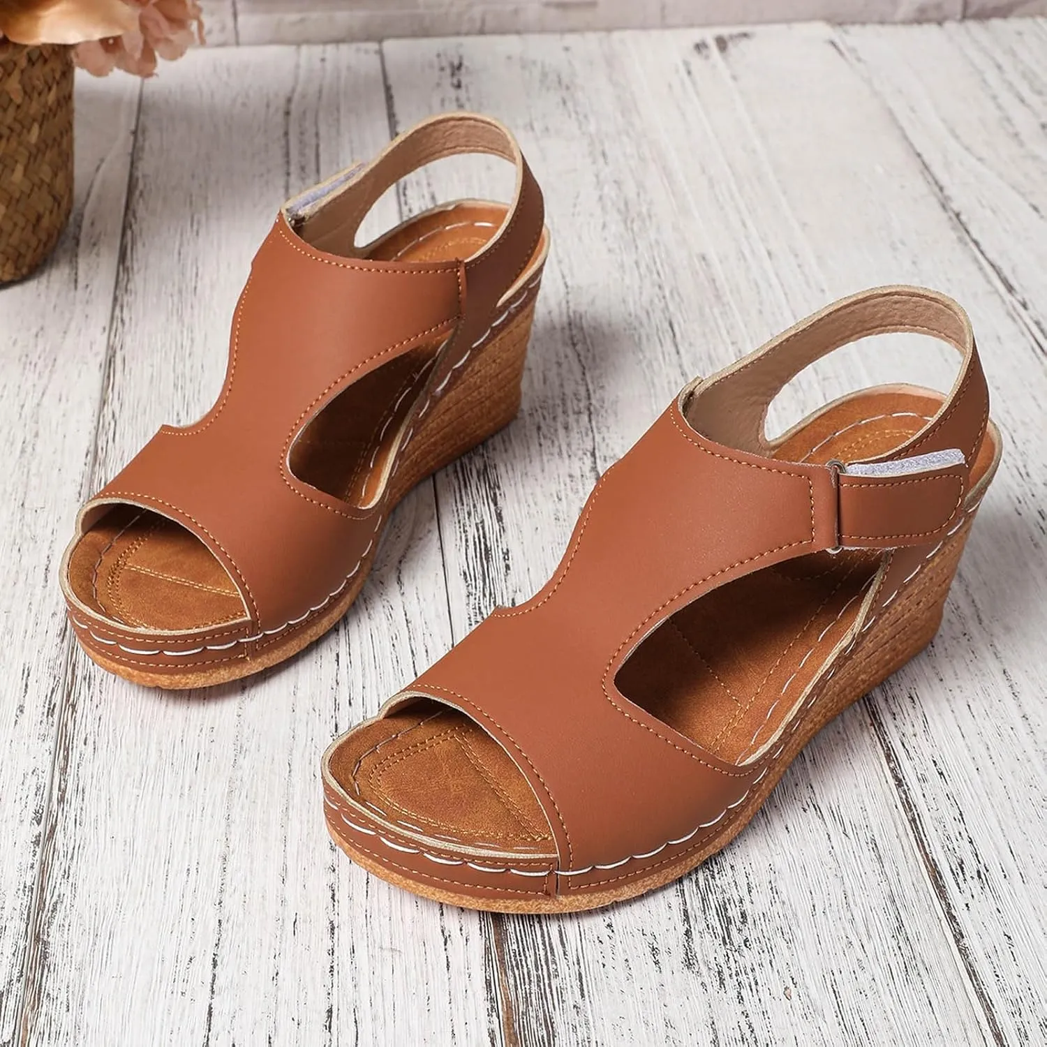 Trendy Women's Sandals For Daily Casual Wear Featuring Open Toe Design Hook And Loop Teal Sandals for Women Heels