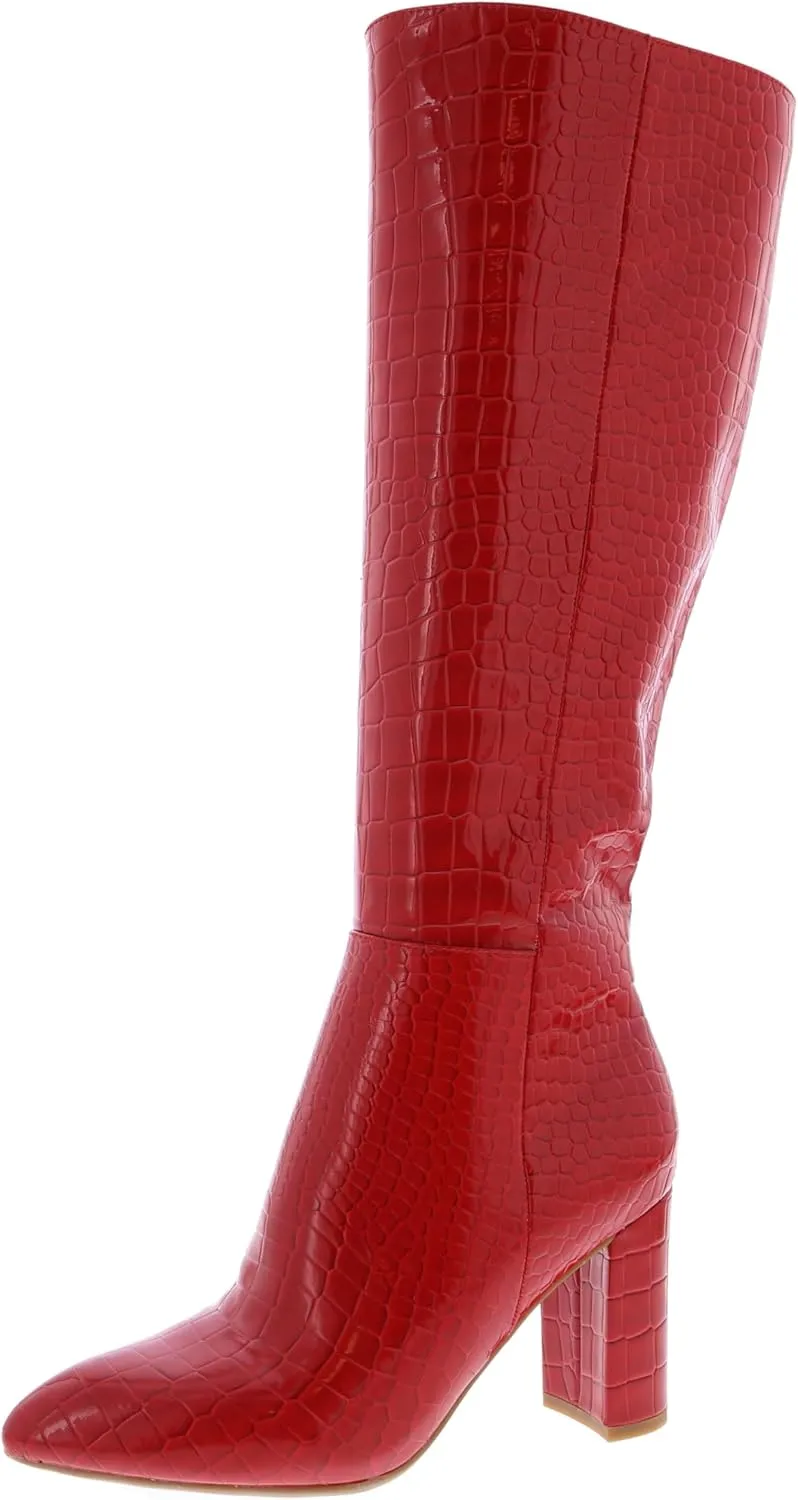 TruFox Womens Classic Tall Knee High Block Heel Fashion Boots