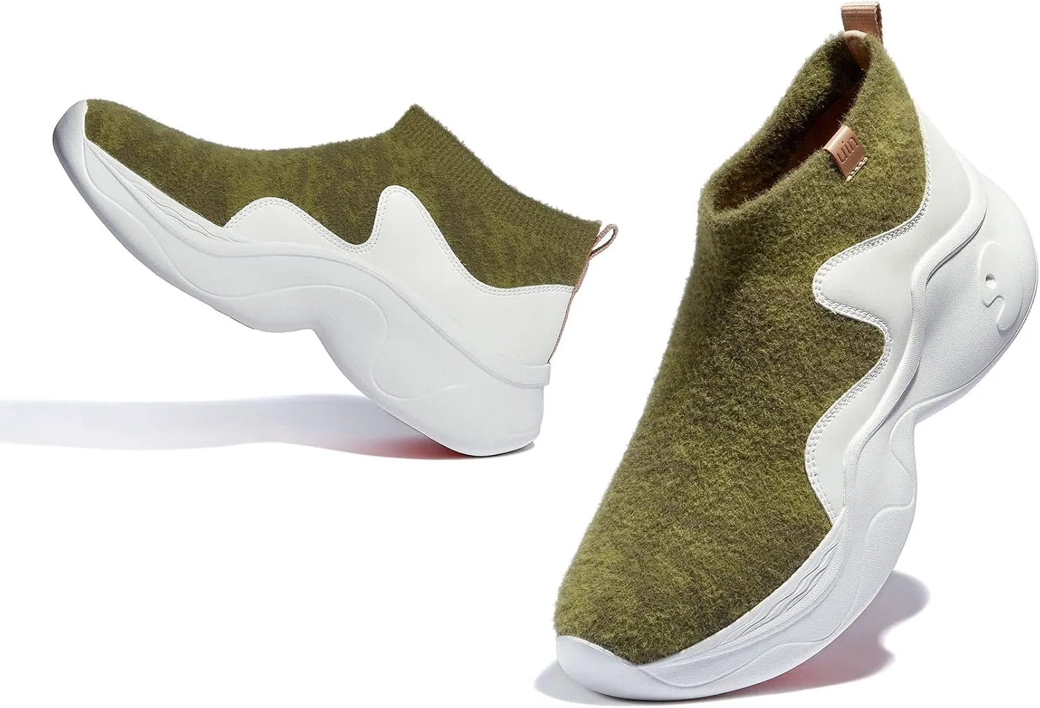 UIN Women's High Top Knitted Chunky Sneakers Casual Lightweight Comfort Dad Shoes Palma Ⅱ