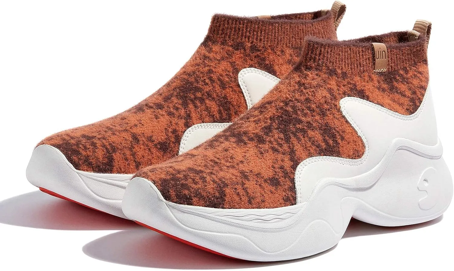 UIN Women's High Top Knitted Chunky Sneakers Casual Lightweight Comfort Dad Shoes Palma Ⅱ