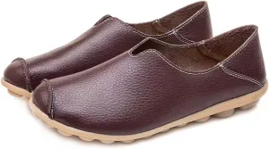 Ulalaza Women's Loafers Flats Shoes Slip On Lightweight Casual Round Toe Business Work Shoes Anti-Slip Low Heels Chunky Platform Comfort Walking Shoes