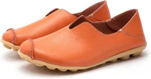 Ulalaza Women's Loafers Flats Shoes Slip On Lightweight Casual Round Toe Business Work Shoes Anti-Slip Low Heels Chunky Platform Comfort Walking Shoes