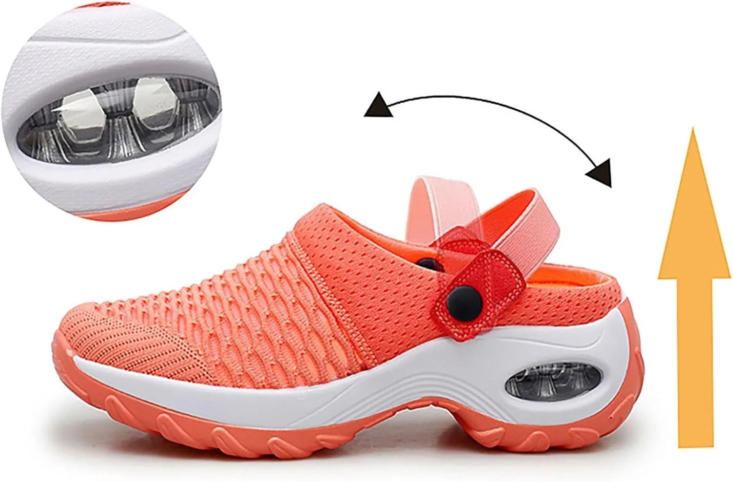 Unisex-Adult Air Cushion Support Orthopedic Clogs Reduce Back and Knee Stress All Terrain Clogs Road Shoes Walking Slippers Sandals