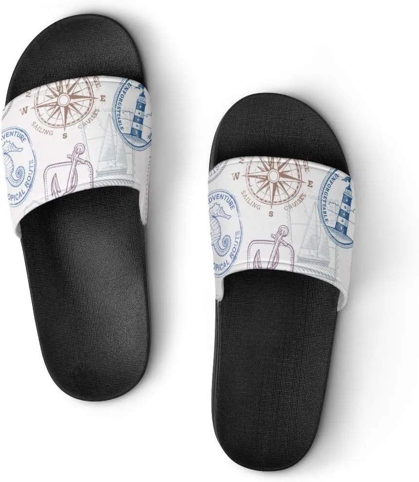 Unisex Slides for Women Men, Comfortable Slippers Slides, Non-slip Shower Shoes House Fashion Thick for Indoor & Outdoor（23062506）