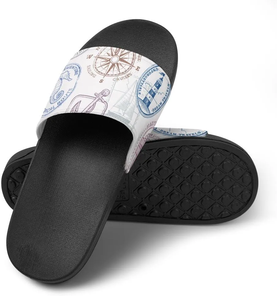 Unisex Slides for Women Men, Comfortable Slippers Slides, Non-slip Shower Shoes House Fashion Thick for Indoor & Outdoor（23062506）