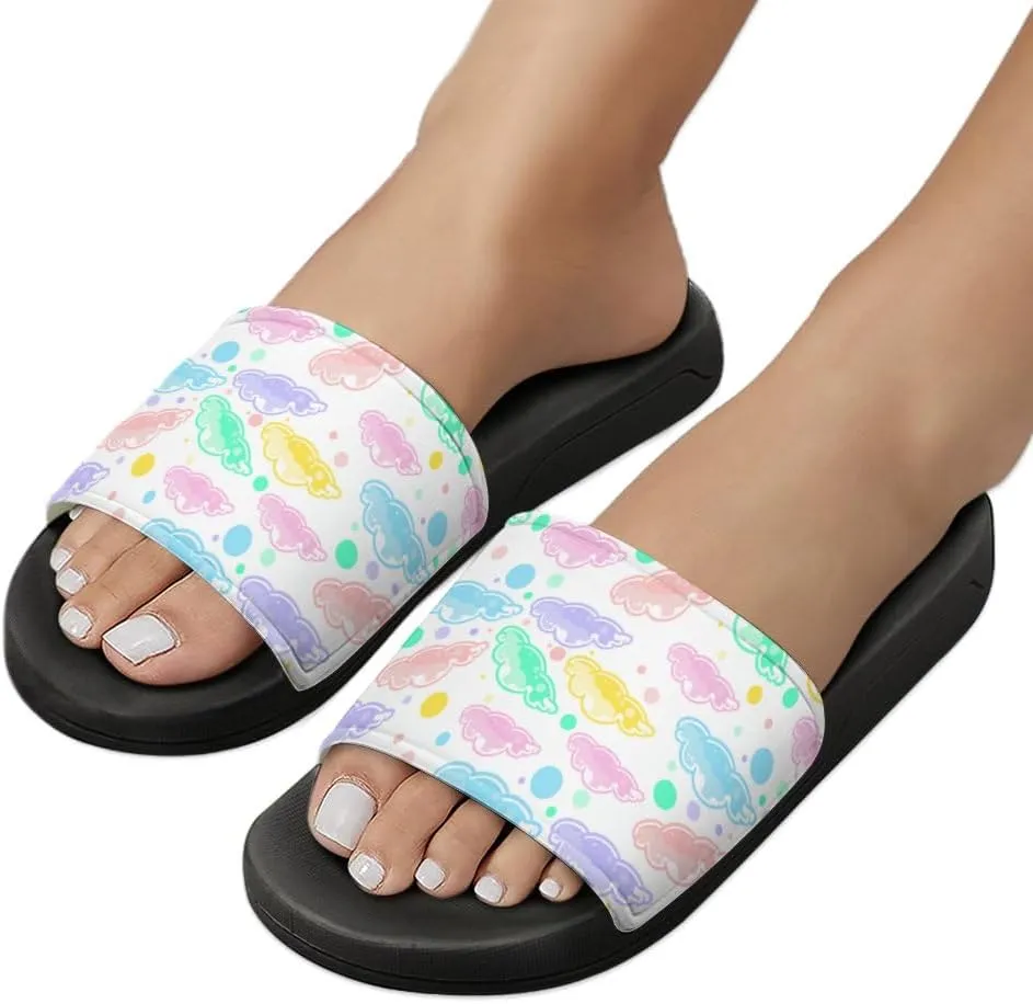 Unisex Slides for Women Men, Comfortable Slippers Slides, Non-slip Shower Shoes House Fashion Thick for Indoor & Outdoor（24042201）