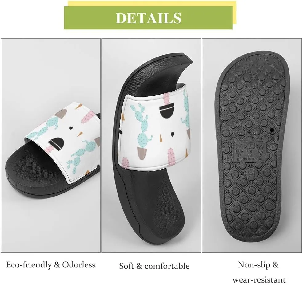 Unisex Slides for Women Men, Comfortable Slippers Slides, Non-slip Shower Shoes House Fashion Thick for Indoor & Outdoor（24042201）