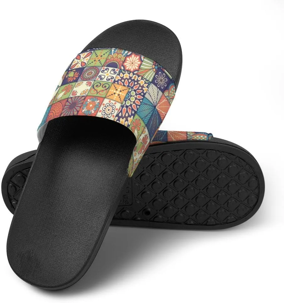 Unisex Slides for Women Men, Comfortable Slippers Slides, Non-slip Shower Shoes House Fashion Thick for Indoor & Outdoor（24061803）
