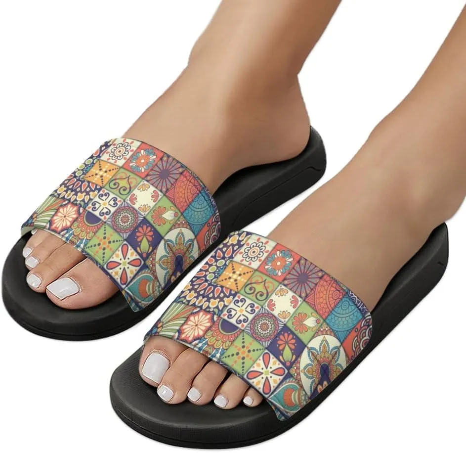 Unisex Slides for Women Men, Comfortable Slippers Slides, Non-slip Shower Shoes House Fashion Thick for Indoor & Outdoor（24061803）