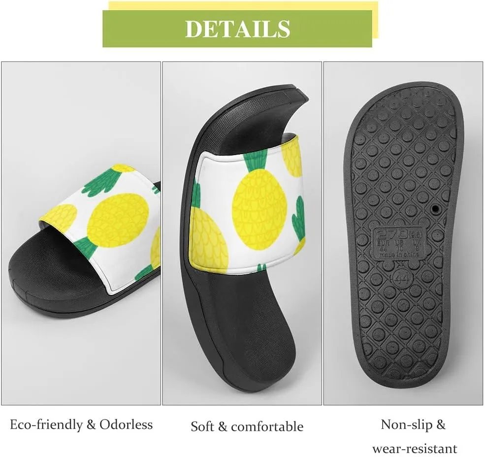 Unisex Slides for Women Men, Comfortable Slippers Slides, Non-slip Shower Shoes House Fashion Thick for Indoor & Outdoor（24062701）